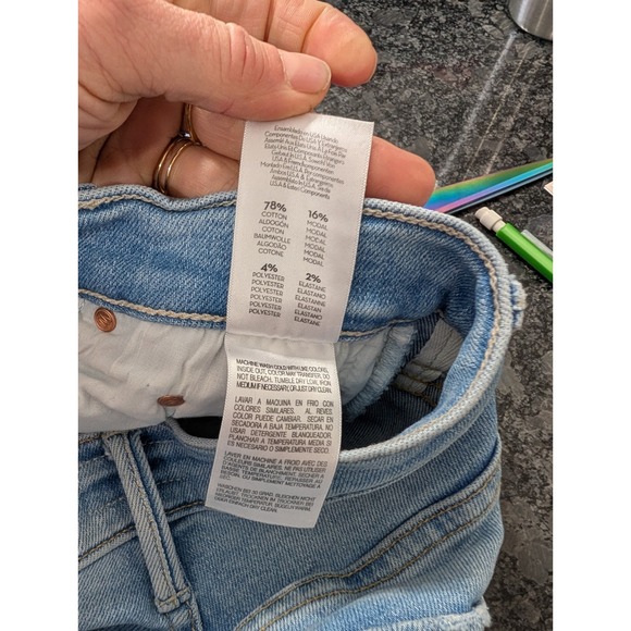 MOTHER The Insider Crop Step Fray Jeans Light Wash minimalist Women's 24 - Picture 10 of 10